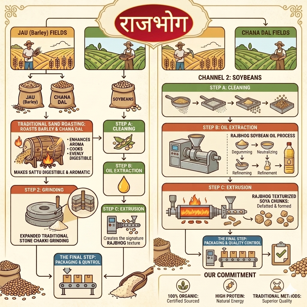 Rajbhog Production Sourcing Flowchart